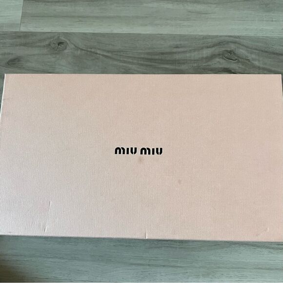 NIB vintage Miu Miu black patent flats with silvertone buckle hardware sz 11 - Picture 6 of 11